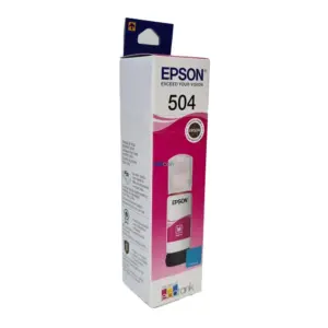 Botella de tinta EPSON T504320-AL, color Magenta, contenido 70ml.
