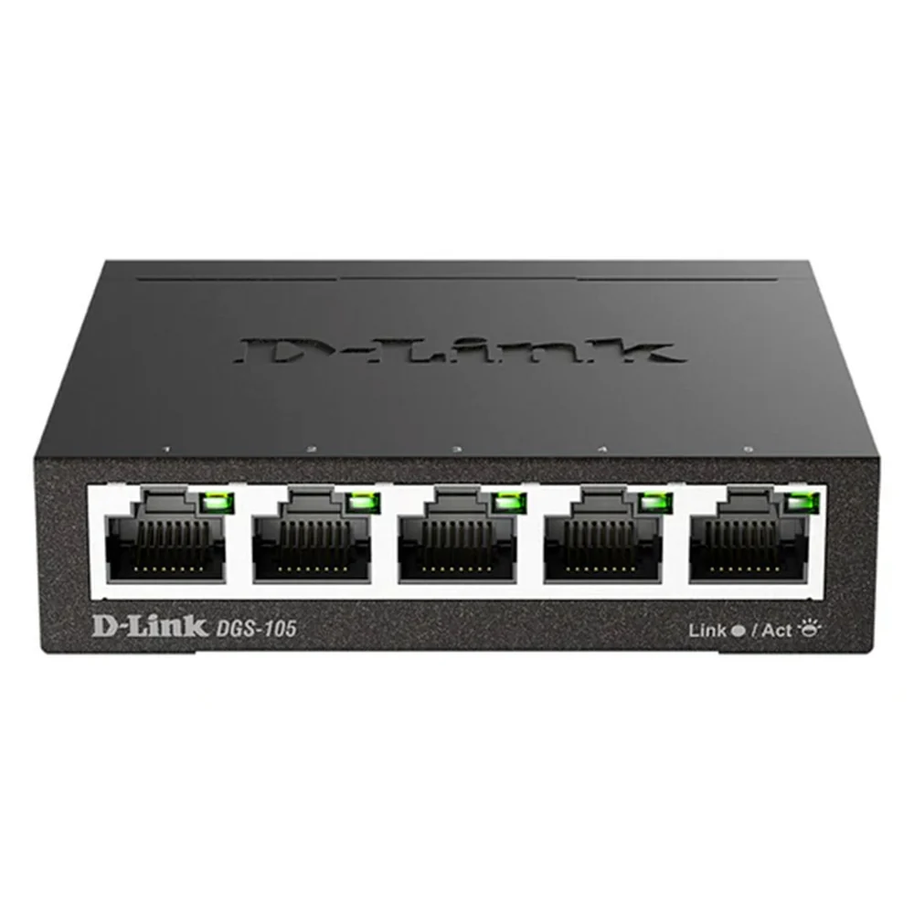 D-LINK DGS-105 SWITCH 5 puertos Gigabit RJ-45 10/100/1000 Mbps