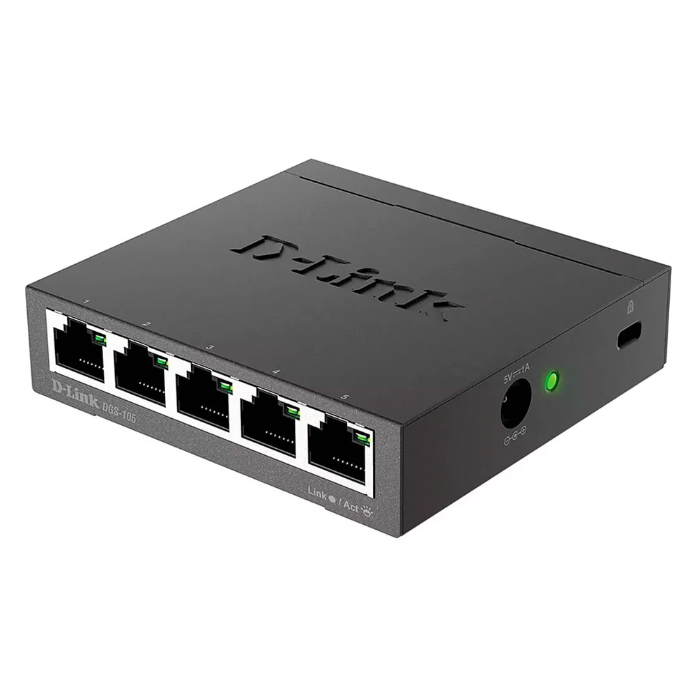 D-LINK DGS-105 SWITCH 5 puertos Gigabit RJ-45 10/100/1000 Mbps - Imagen 2
