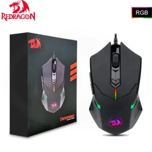 MOUSE GAMER REDRAGON CENTROPHORUS 2 BLACK ( M601-RGB )