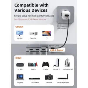 Previous Next  Previous Next Marca: CABLETIME Splitter de Video HDMI 4K60Hz de 2 puertos - CABLETIME | CP36G