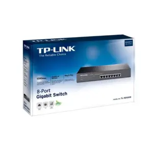 SWITCH TP-LINK TL-SG1008 8 PUERTOS GIGABIT 10/100/1000MBPS NEGRO