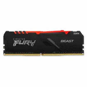 MEMORIA RAM KINGSTON DDR4 8GB, RGB, FRECUENCIA 3600 MHZ, FURY BEAST NEGRO, PARA PC DE ESCRITORIO