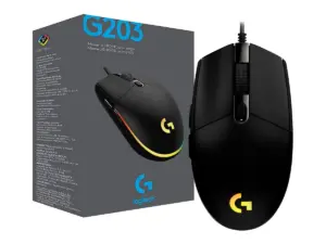 MOUSE LOGITECH G203 LIGHTSYNC GAMING BLACK