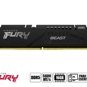 MEMORIA RAM KINGSTON FURY DDR5 16GB BEAST