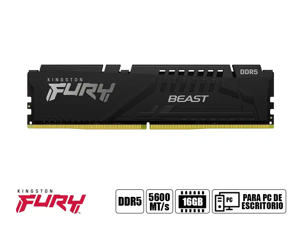 MEMORIA RAM KINGSTON FURY DDR5 16GB BEAST