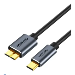 Cable USB-C a Micro-B de 30cm Enmallado NETCOM PE-CA0103