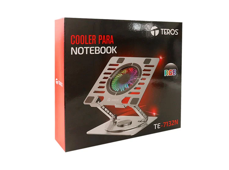 Base Ventilador Cooler Pad de Aluminio Teros TE7132N para Notebook