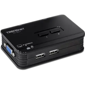 SWITCH KVM TRENDNET DE ESCRITORIO 2 PUERTOS