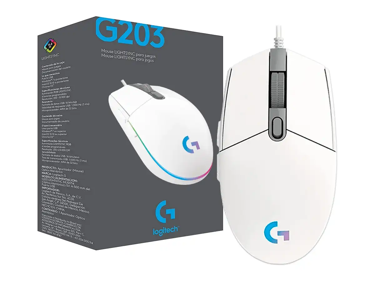 MOUSE LOGITECH G203 LIGHTSYNC GAMING