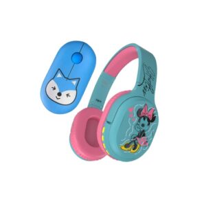 Combo Audífonos Inalámbricos Minnie Mouse y Mouse Inalámbrico Five I1709 lobo