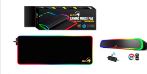 Combo Mouse Pad Gamer Genius GX-Pad 800S y PARLANTE GENIUS USB SOUNDBAR 200BT
