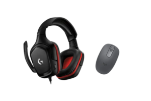 Combo Audífonos Gamer Logitech G332 y M196 Bluetooth Mouse