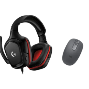 Combo Audífonos Gamer Logitech G332 y M196 Bluetooth Mouse